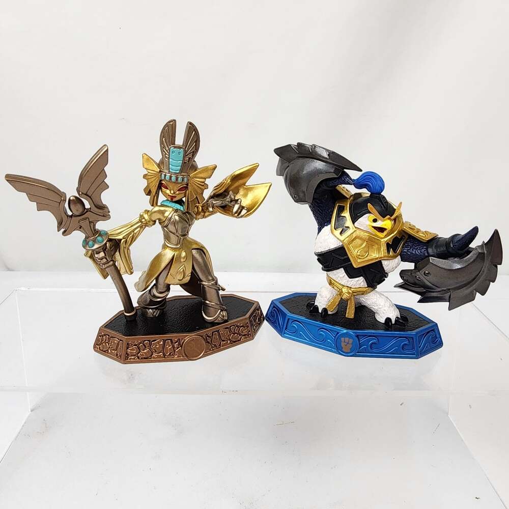 2 Skylanders Imaginators Activision Golden Queen & Kin Pen Sensei Figure 2016